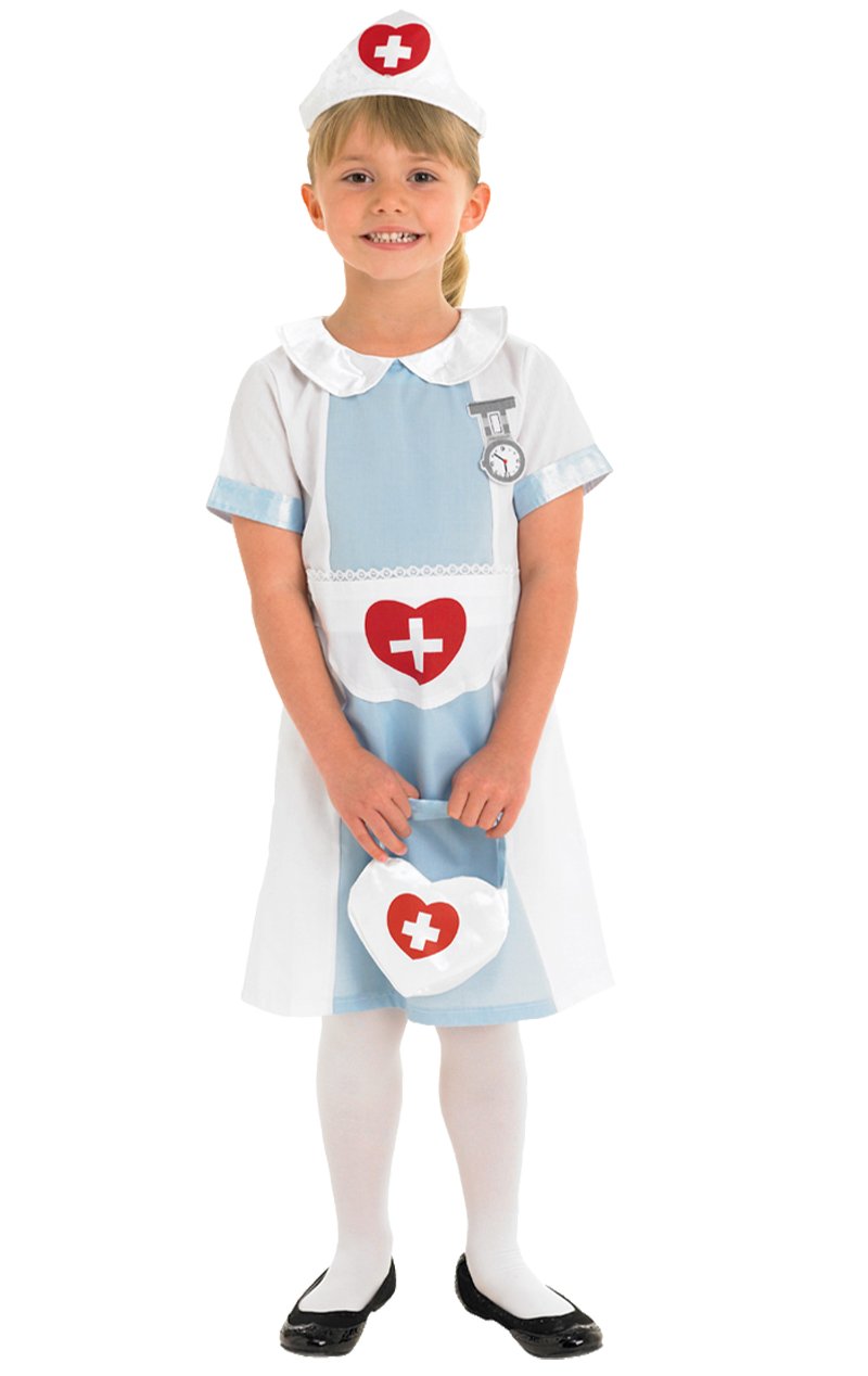 Child Nurse Uniform Book Week Fancy Dress Costume