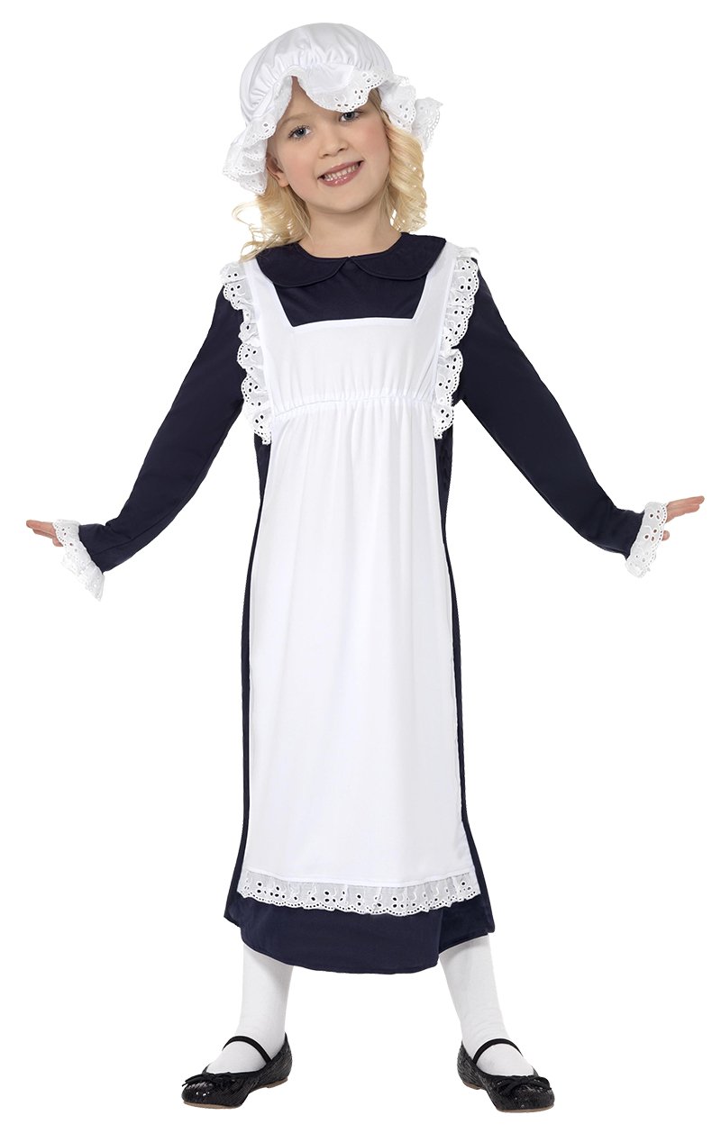 Kids Victorian Poor Girl Maid Costume