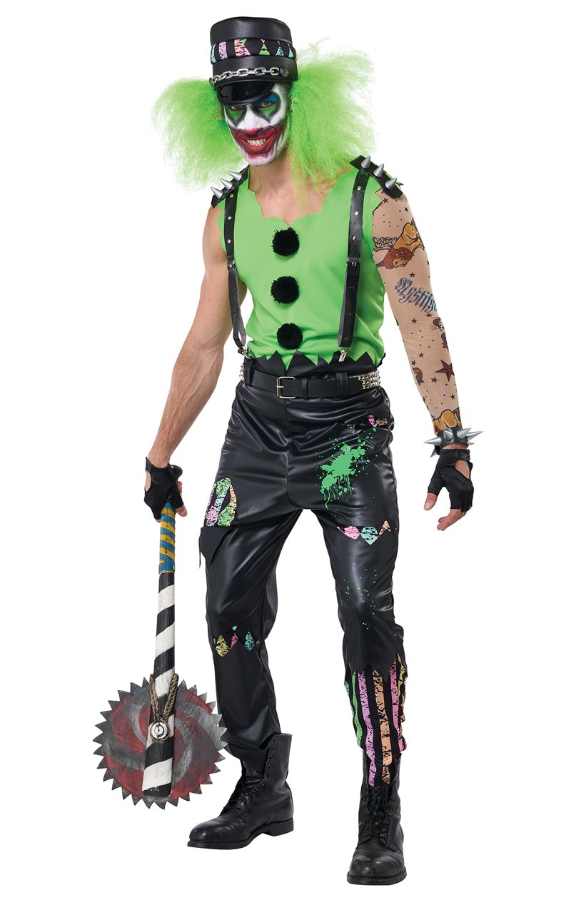 Mens Crazed Clown Costume simplyfancydress