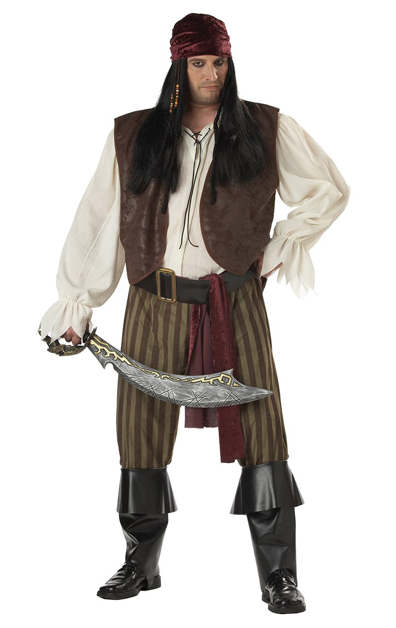 Mens Pirate Plus Size Costume