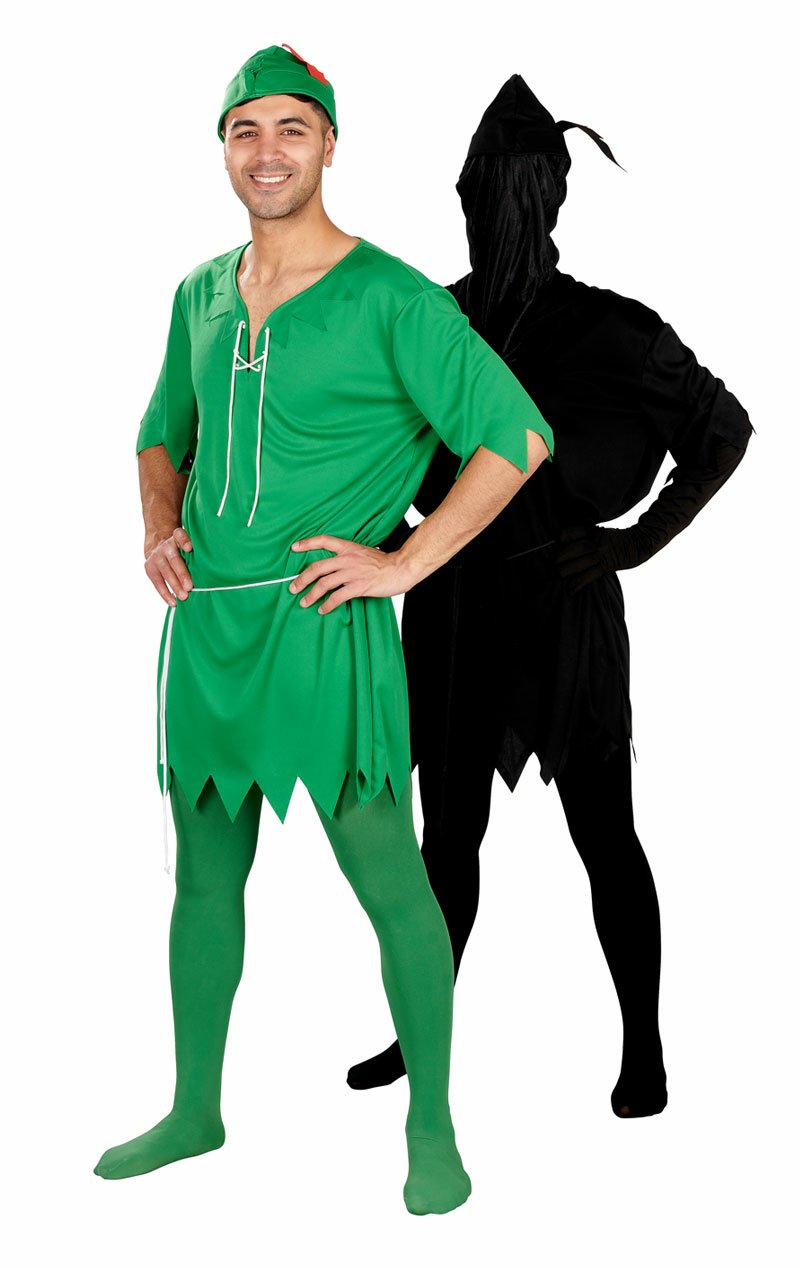 Unisex 2 in 1 Lost Boy His Shadow Costume simplyfancydress