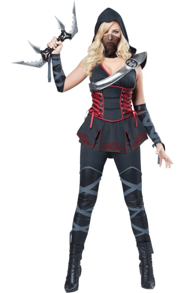 Adult Sexy Ninja Black Costume - Simply Fancy Dress