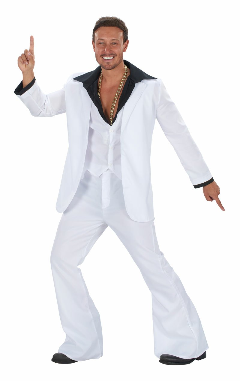 Adult White 70's Suit Costume