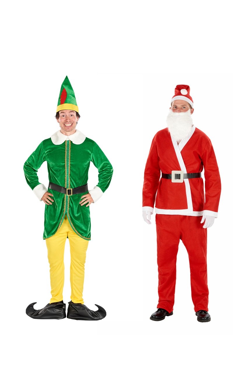 Buddy The Elf & Santa Claus Couples Costume - Simply Fancy Dress