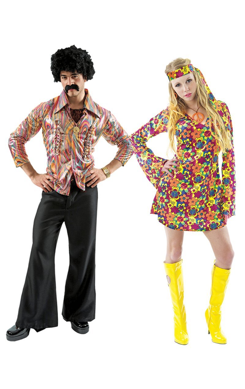 Disco Man & Flower Power Couples Costume - Simply Fancy Dress