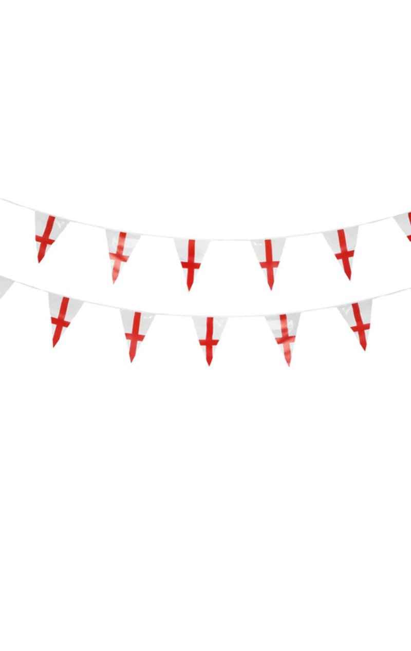 England Flag Triangle Bunting Decoration - Simply Fancy Dress