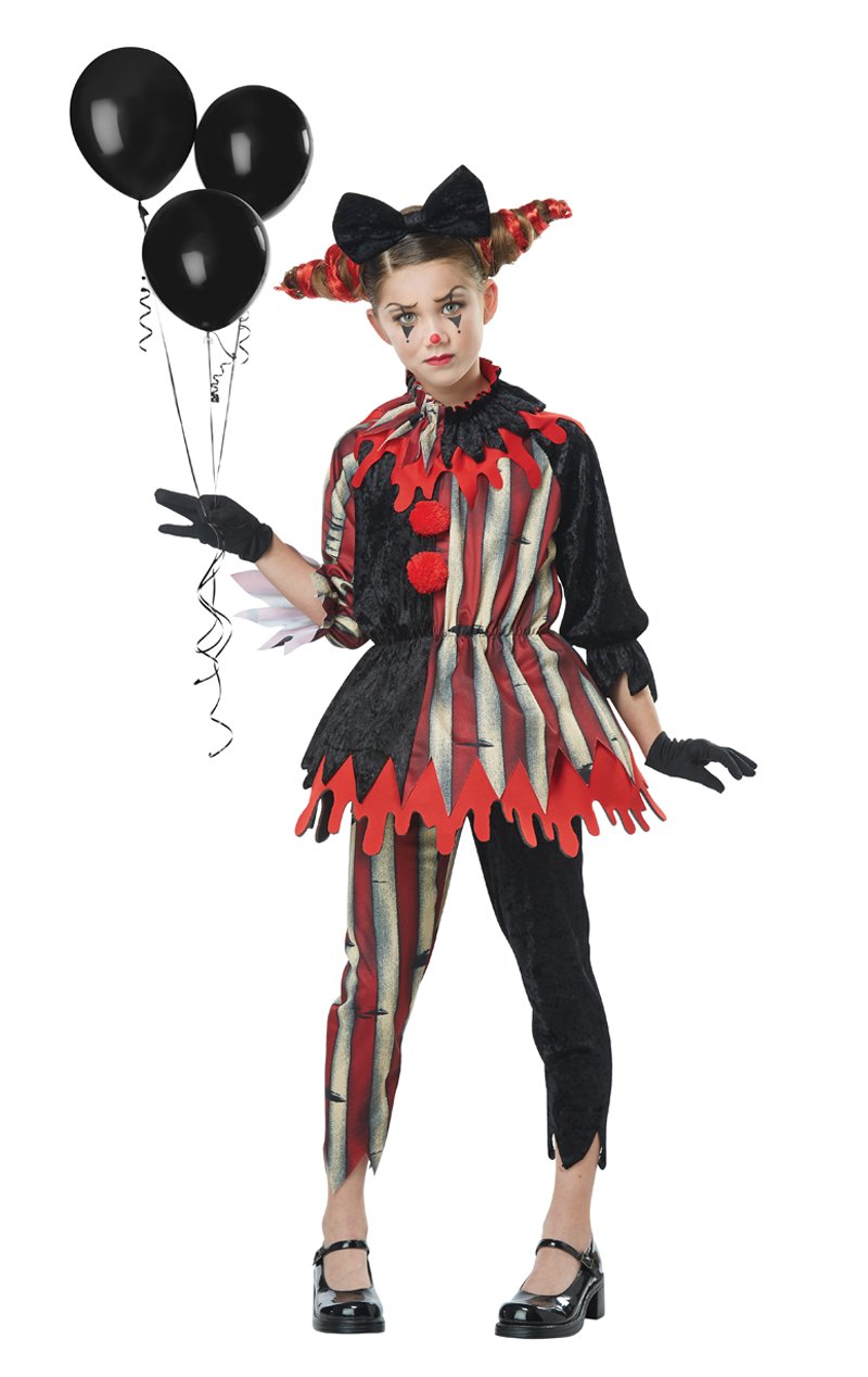 Girls Dark Circus Clown Costume - Simply Fancy Dress