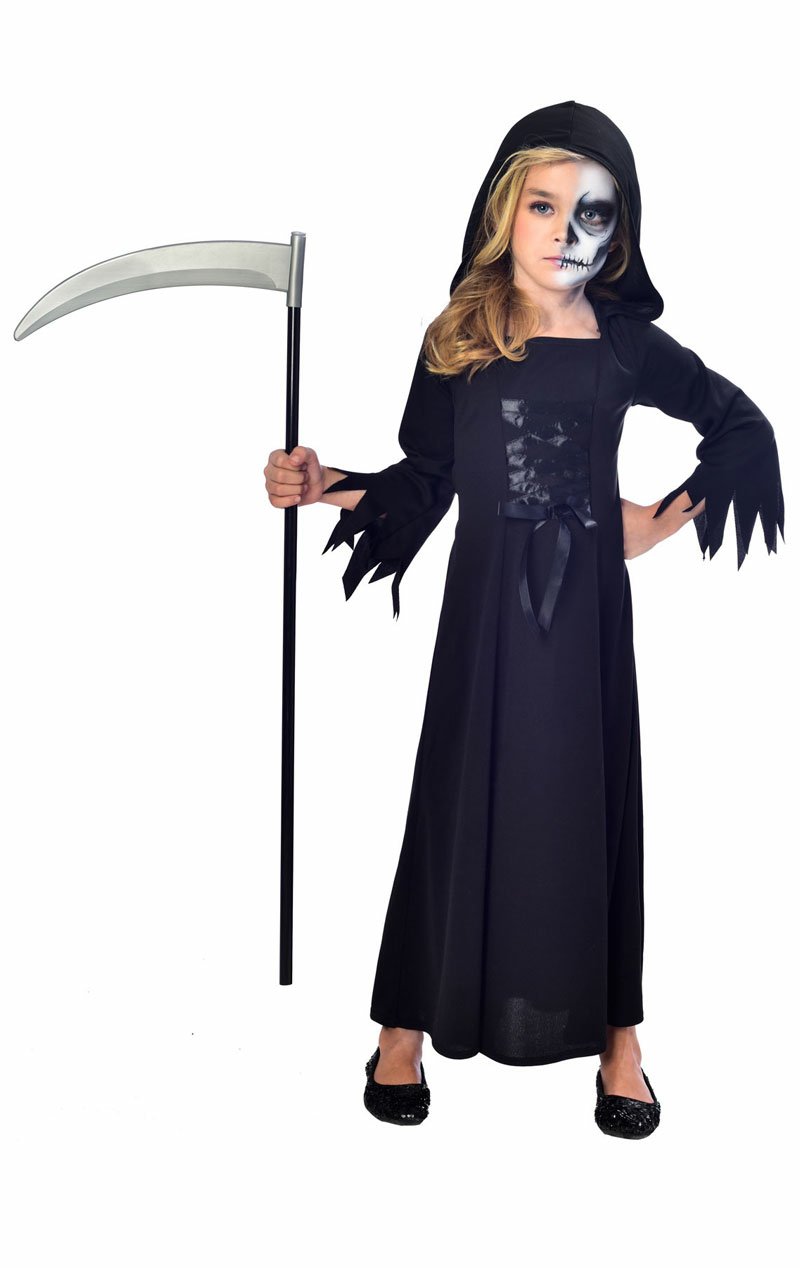 Girls Grim Reaper Costume - Simply Fancy Dress