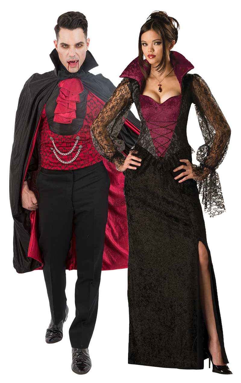 Gothic Vampiress & Count Bloodthirsty Couples Costume