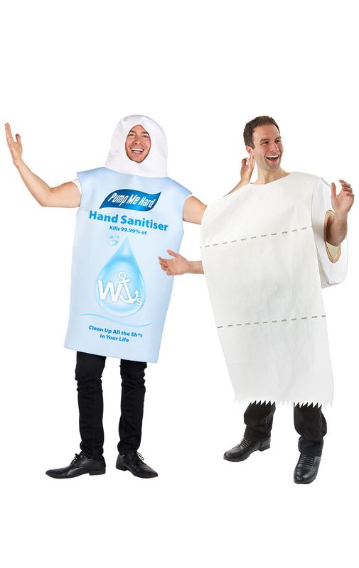 Hand Sanitiser & Toilet Roll Couples Costume - Simply Fancy Dress