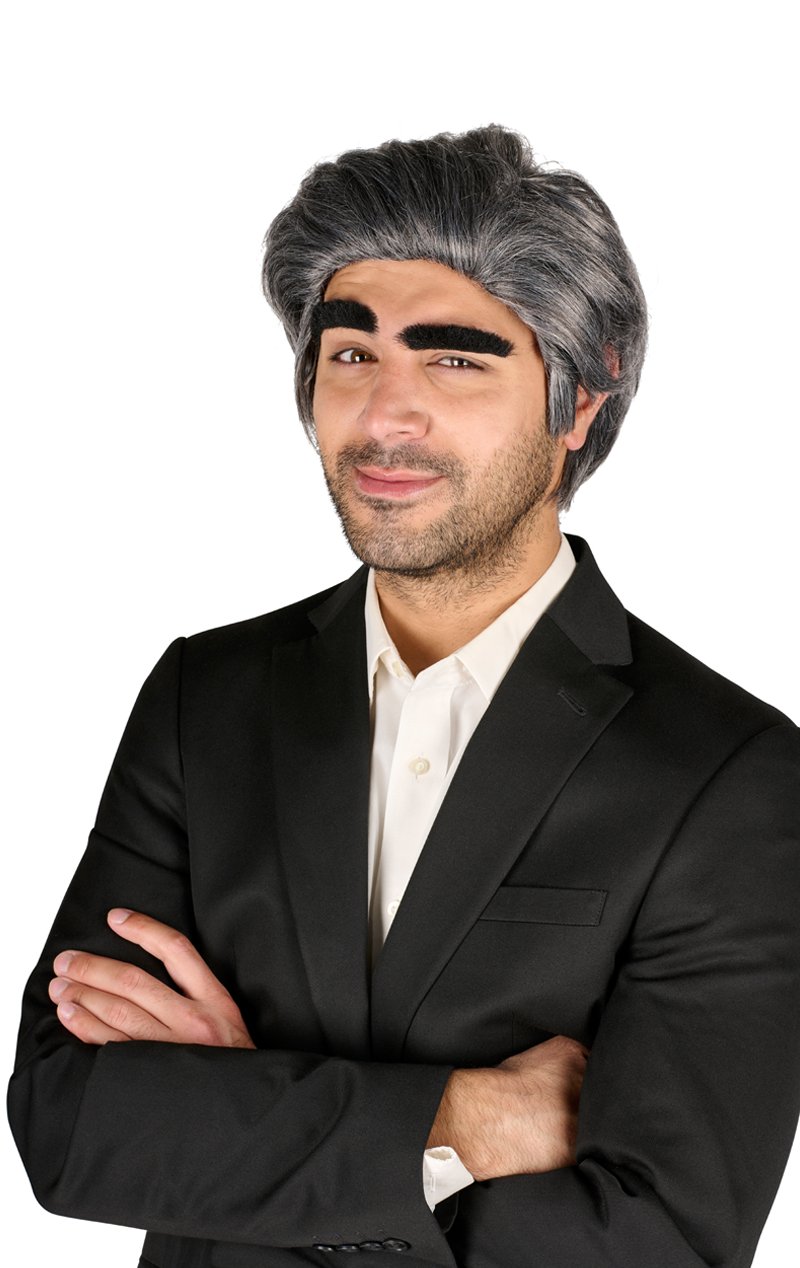 Mens Johnny Wig & Eyebrows Set - Simply Fancy Dress