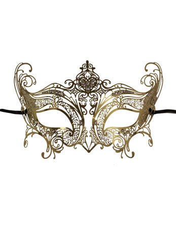 Metal Crystal Masquerade Mask - Simply Fancy Dress