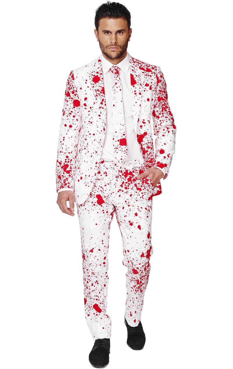 OppoSuits Mens Blood Stained Suit - simplyfancydress.co.uk