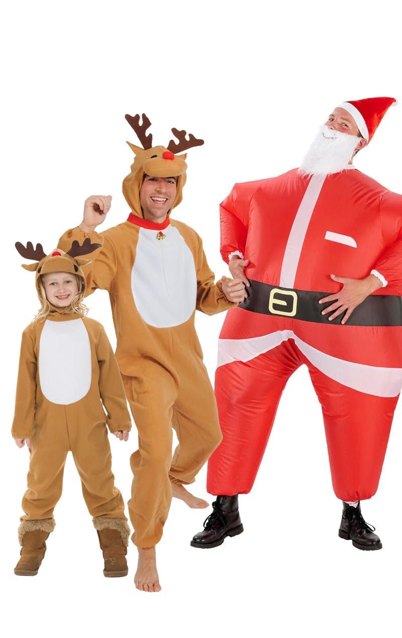 Santa & His Reindeers Family Group Costume - Simply Fancy Dress