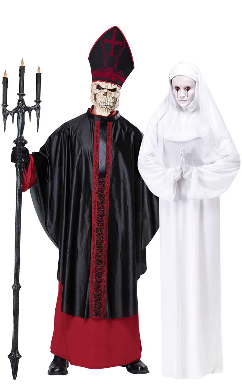 Scary Nun & Black Mass Couples Costume - Simply Fancy Dress