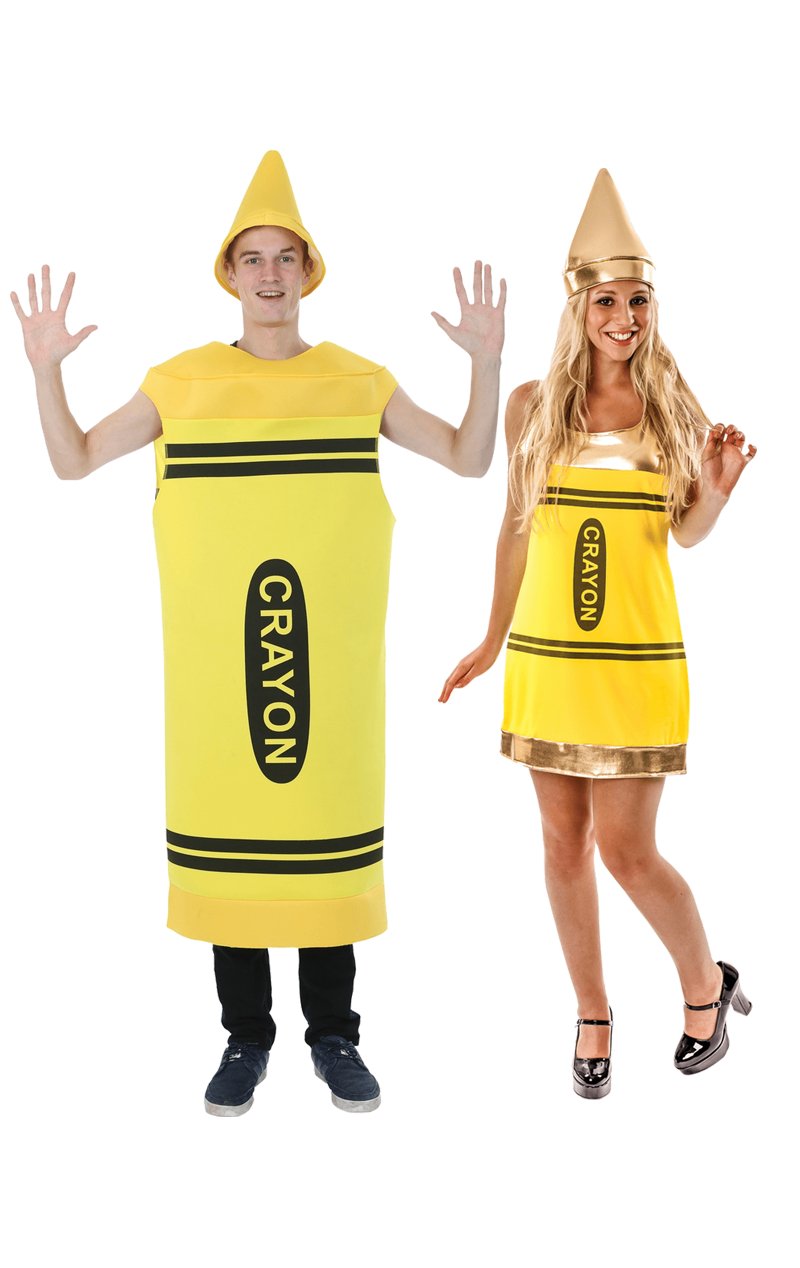 Yellow Crayons Couples Costume - Simply Fancy Dress